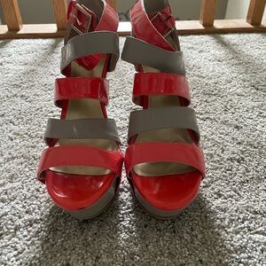 Guess Red and Gray Women's Heels